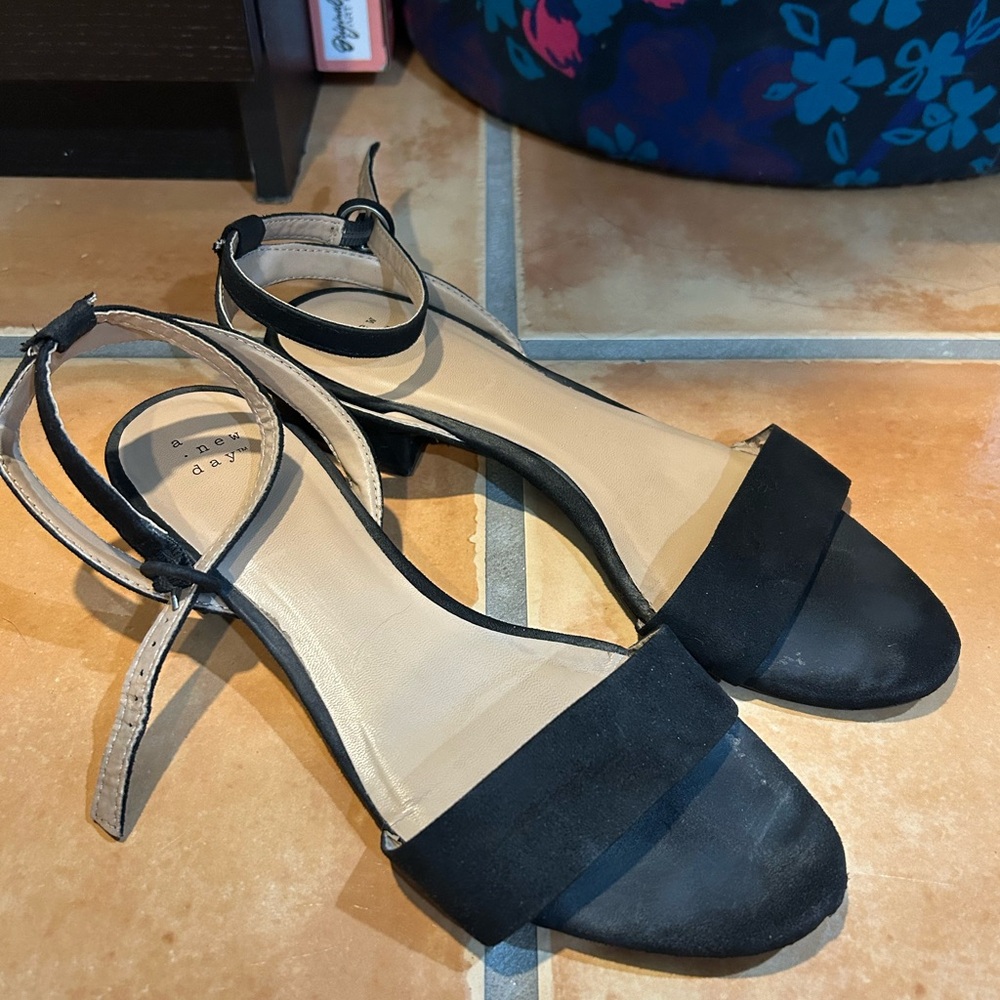 A New Day Target Black Sandal (micro heel)